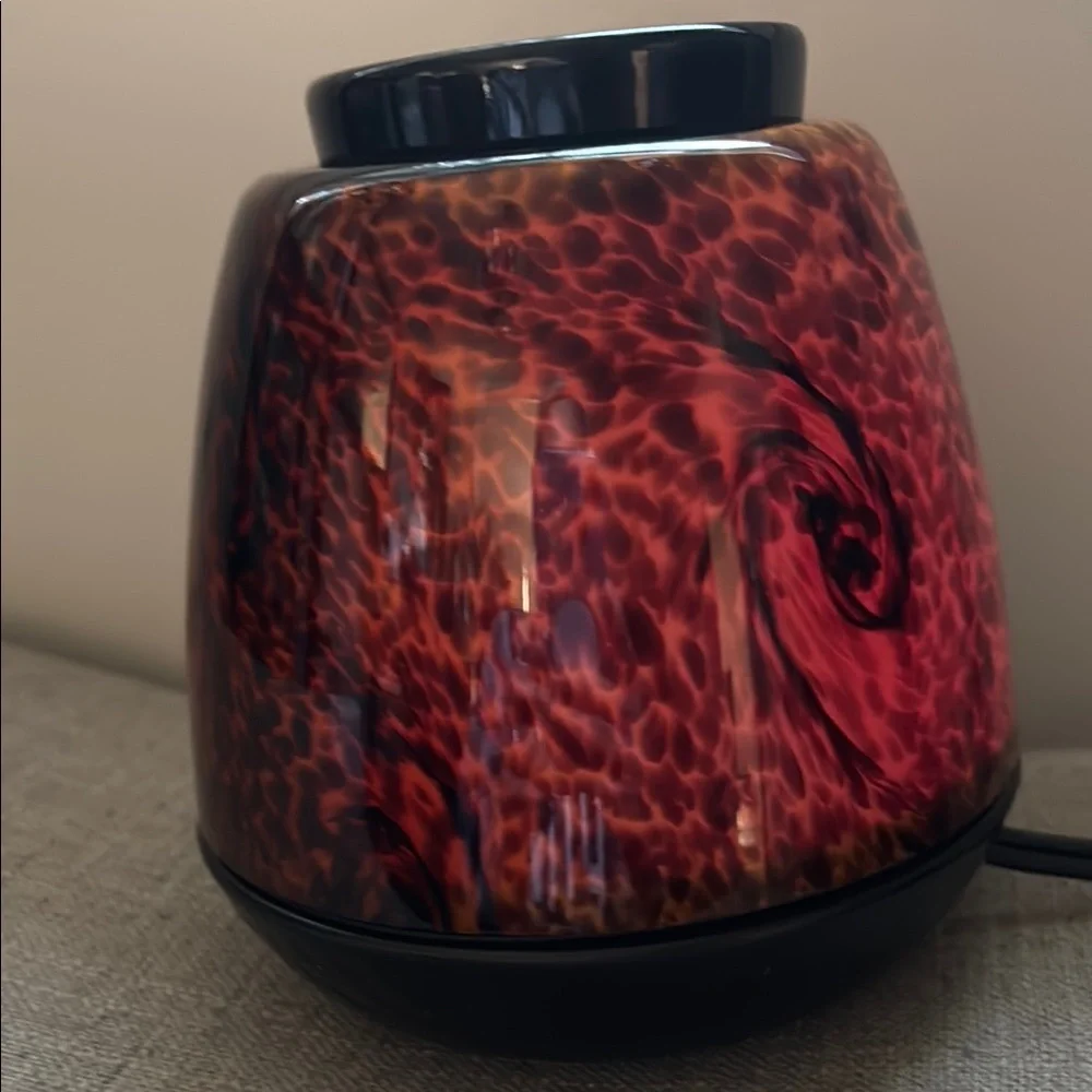 Scentsy Tiger's Eye Warmer Color Changing LED Hand Blown Art Glass Retired 31779